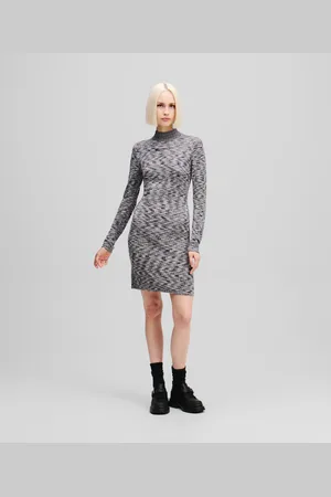 Karl Lagerfeld Long-sleeved Knit Dress, Woman, , Size: XS