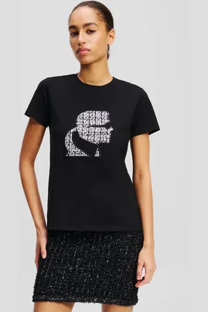 Karl Lagerfeld Bouclé Karl Kameo T-shirt, Woman, , Size: S