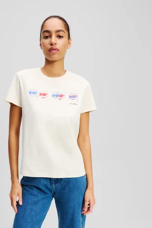 Karl Lagerfeld Ikon Color-pop T-shirt, Woman, , Size: XS