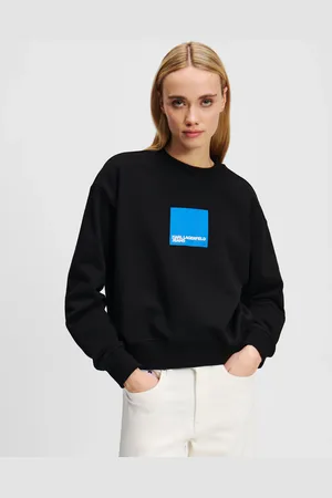Karl Lagerfeld Klj Box Logo Sweatshirt, Woman, , Size: XS