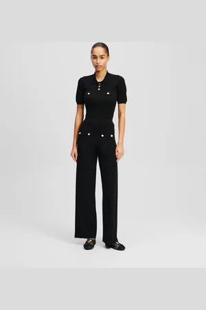 Karl Lagerfeld Button-detail Pants, Woman, , Size: XS