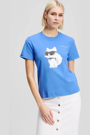 Karl Lagerfeld Ikon Choupette Aquarelle T-shirt, Woman, , Size: XS
