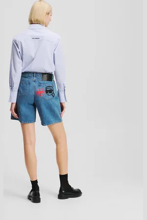 Karl Lagerfeld Ikon Denim Shorts, Woman, , Size: 24