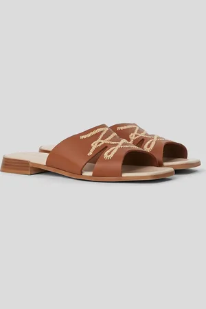 Karl Lagerfeld Petalo Autograph Whipstitch Slippers, Woman, , Size: 35