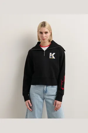 Karl Lagerfeld Disney X Kl Half-zip Sweatshirt, Woman, , Size: XS
