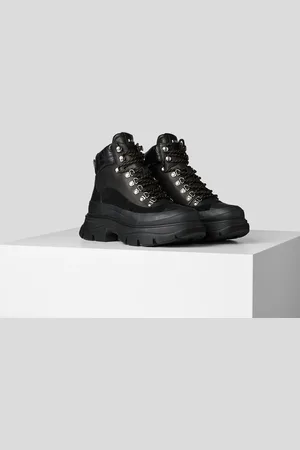Karl Lagerfeld Luna Hiker Lace Boots, Woman, , Size: 4