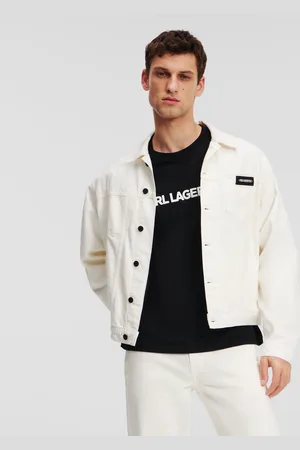 Karl Lagerfeld Logo Denim Jacket, Man, , Size: XS