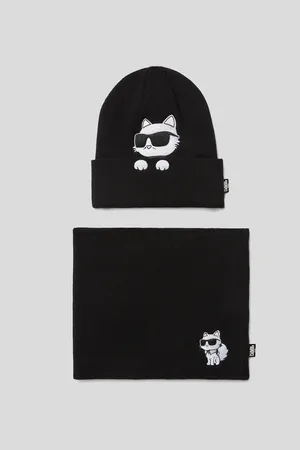 Karl Lagerfeld Girls Ikon Hat And Snood Set, unisex, , Size: 1