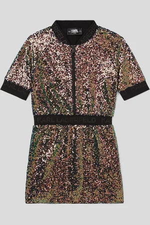 Karl Lagerfeld Girls Sequin Dress, unisex, , Size: 12Y