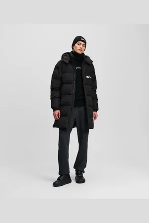 KL Jeans Hooded Longline Puffer Coat, Man, , Size: XS