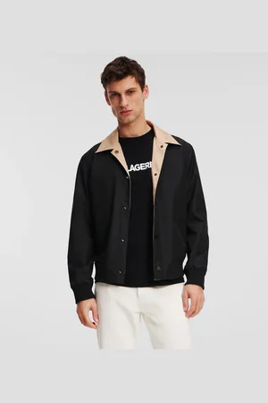 Karl Lagerfeld Reversible Color Block Bomber Jacket, Man, , Size: XS