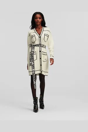 Karl Lagerfeld Logo Belted Cardigan, Woman, , Size: XS