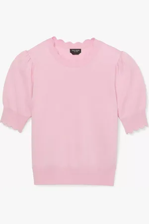 Kate Spade Scallop Short Sleeve Sweater