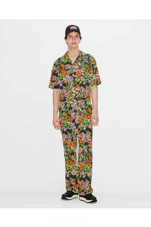 Kenzo Men Jumpsuits - Hawaiian Flower' Jumpsuit Dark Blue - Mens Size L