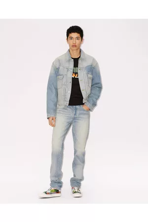 Kenzo Men Slim Jeans - Bara Slim-fit Jeans Stone Bl Dirty Blue Denim - Mens Size 29