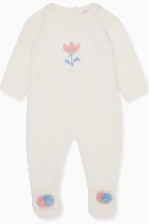 La Coqueta Flor Merino Baby Girl Knitted Jumpsuit - 18M