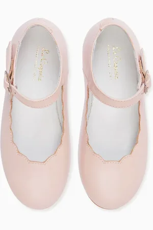 La Coqueta Leather Girl Scallop Mary Jane Shoes - UK 8.5 / US 9.5 / EU 26