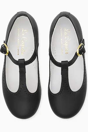La Coqueta Leather Girl T-Bar Shoes - UK 4.5 / US 5.5 / EU 21