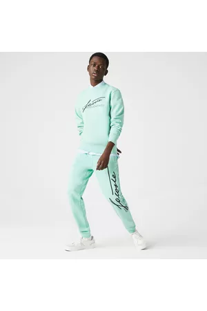 Lacoste Men's Signature And Crocodile Print Cotton Fleece Jogging Pants - S - 3