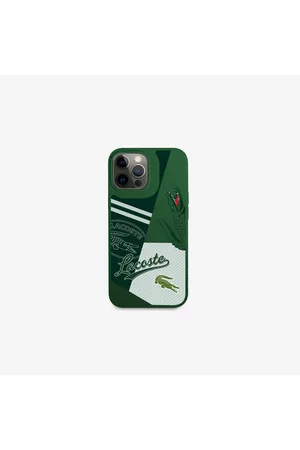 Lacoste Men Phones Cases - Patchwork Print iPhone 14 Pro Case - One size