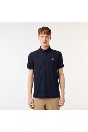 Lacoste Men Sports Tops - Men's SPORT Textured Breathable Golf Polo - L - 5