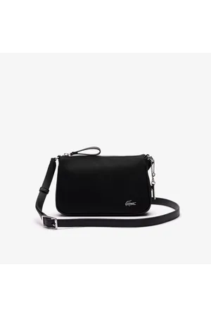 The blend coated crossbody bag, black, Lacoste