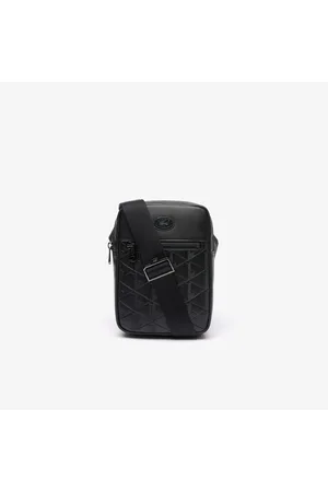 Lacoste Men's Leather Monogram Print Satchel - One Size