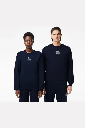 Lacoste Unisex Signature Print Fleece Sweatshirt - XXL