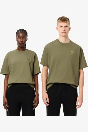 Lacoste Unisex Loose Fit Heavy Cotton Badge T-Shirt - XL