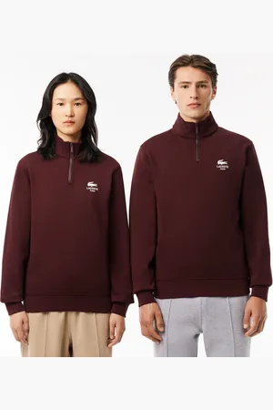 Lacoste Unisex High-Neck Zip-Up Printed Sweatshirt - XL