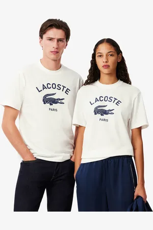 Lacoste Unisex Signature Print Cotton T-Shirt - XL