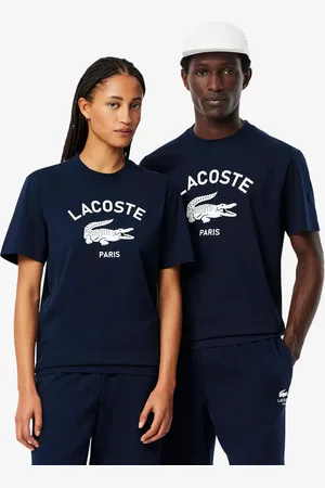 Lacoste Unisex Signature Print Cotton T-Shirt - XXS