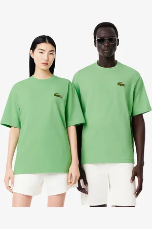 Lacoste Unisex Loose Fit Heavy Cotton Badge T-Shirt