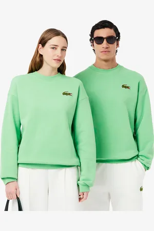 Lacoste Unisex Loose Fit Badge Accent Fleece Sweatshirt - XXL