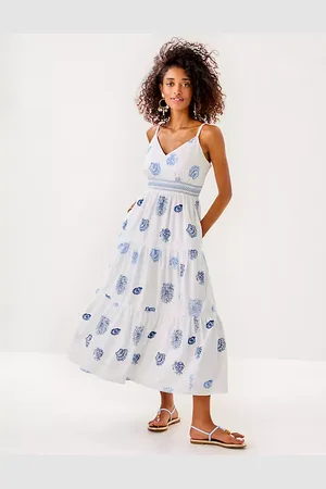 Lilly Pulitzer Zanna Embroidered Cotton Midi Dress