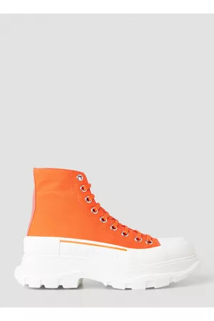 Alexander McQueen Tread Slick Boots in Orange