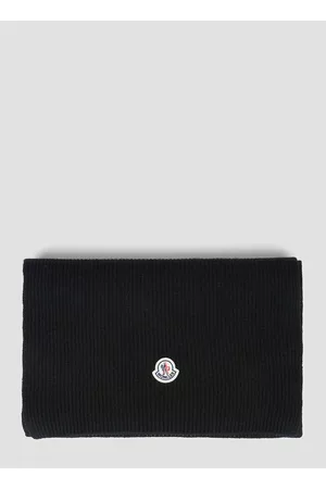 Moncler Logo Patch Scarf in Black