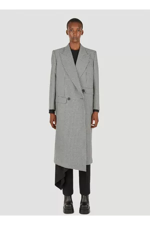 Alexander McQueen Women Coats - Drop Hem Double-Breasted Coat