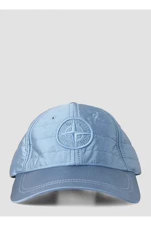 Stone Island Compass Patch Quilted Baseball Cap| LN-CC male Blue 100% Polyamide50089