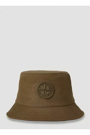 Stone Island Men Hats - Logo Patch Bucket Hat in Green