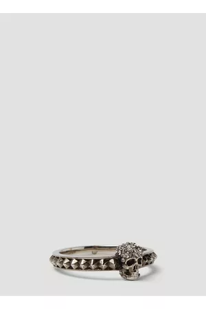 Alexander McQueen Women Rings - Pave Skull Thin Ring - Woman Jewellery 13