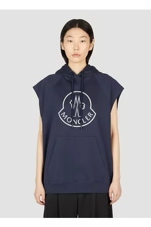 Moncler Women Sweatshirts - Sleeveless Hooded Sweatshirt - Woman Sweatshirts Xs
