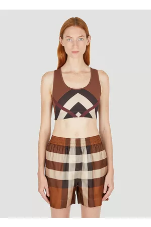 Burberry Women Tops - Immy Check Bra Top - Woman Tops M