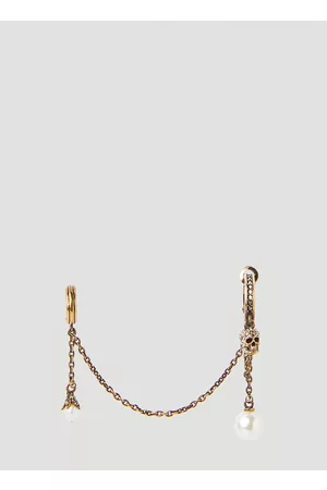 Alexander McQueen Women Earrings - Skull Pearl Earring - Woman Jewellery One Size