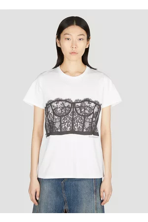 Alexander McQueen Women Corsets - Bustier Print T-shirt - Woman T-shirts It - 38