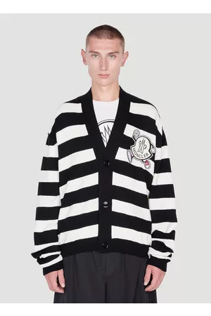 Moncler Men Sweatshirts - Striped Cardigan - Man Knitwear Xl