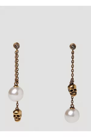 Alexander McQueen Women Earrings - Pearly Skull Earrings - Woman Jewellery One Size