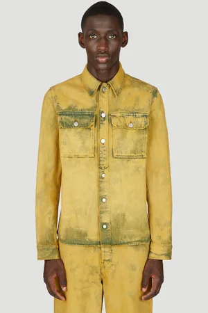 Denim Shirts in the color Yellow for men FASHIOLA
