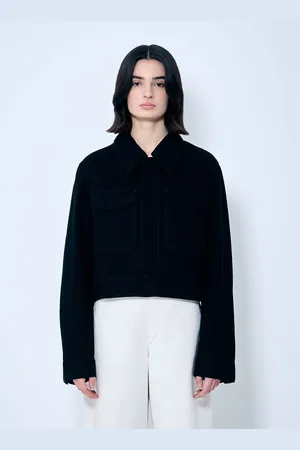 LEMAIRE Cropped Denim Jacket - Woman Jackets Eu - 38