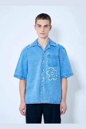 Marni Denim Shirt With Flower Motif - Man Shirts Eu - 48